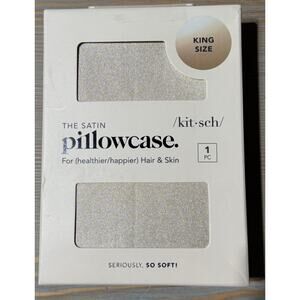 NEW Kitsch King Size Satin Pillowcase (Champagne)